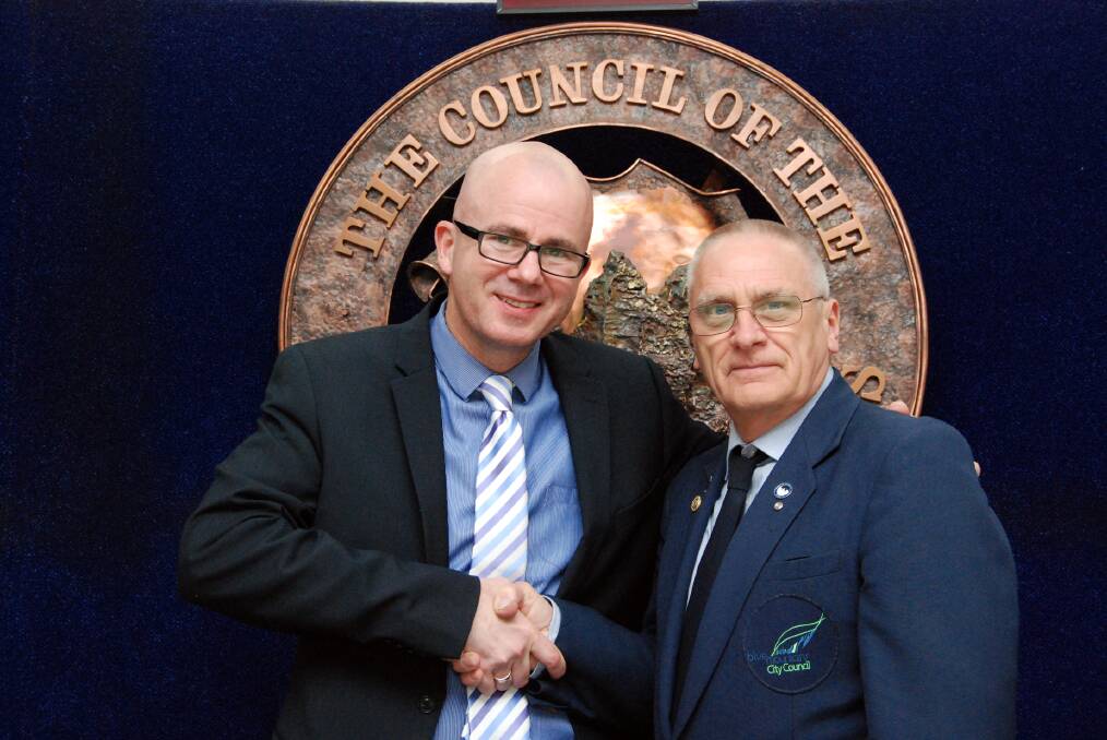 Mayor Mark Greenhill and deputy mayor Chris Van der Kley pictured at an earlier date. Clr Greenhill voted last week for the highest rate rise and Clr Van der Kley supported a smaller rate rise.