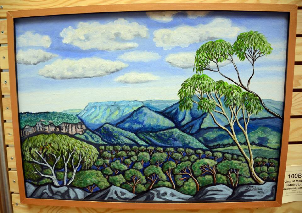 View at Mount Piddington by Janet Andersen, which was judged best landscape painting.