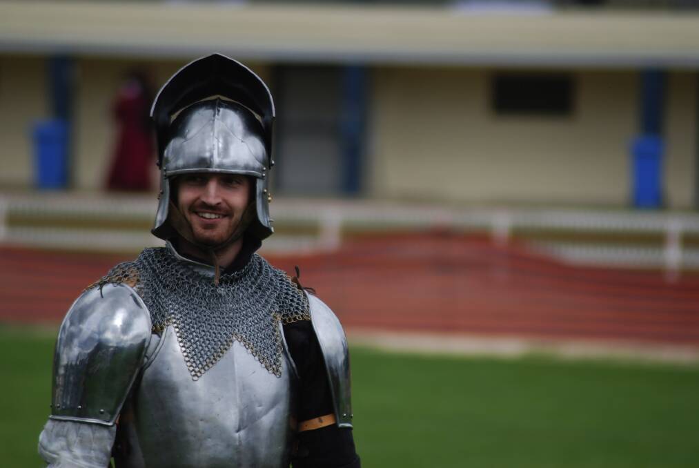 Shining armour: A knight from last year's Ironfest in Lithgow.