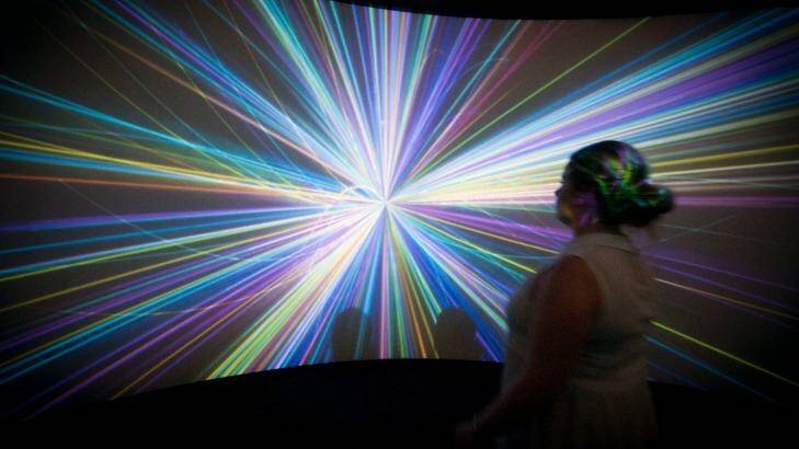 A simulation explores what a particle collision might look like. Photo: Robert Shakespeare