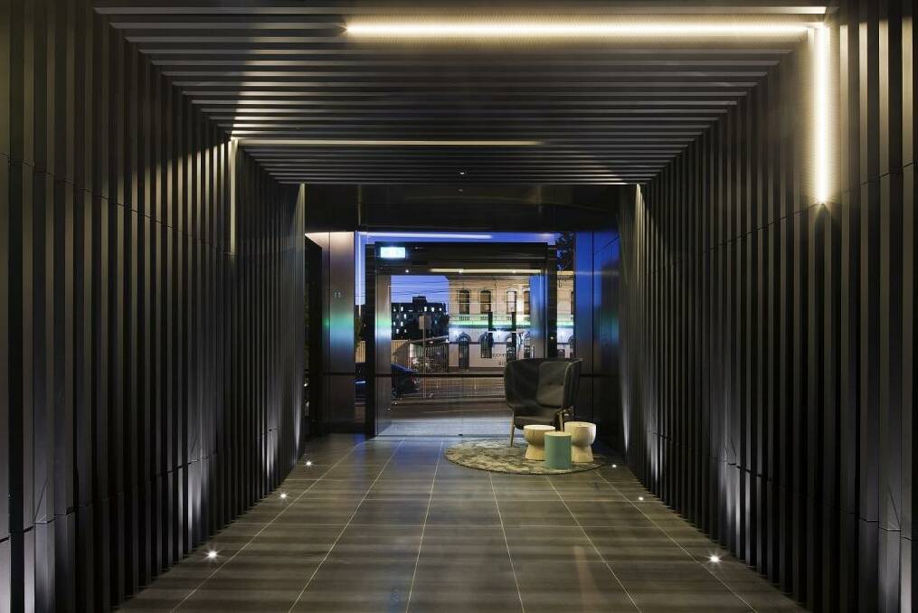 Moody: Black-lined living areas at Upper House accentuate the views. Photo: supplied