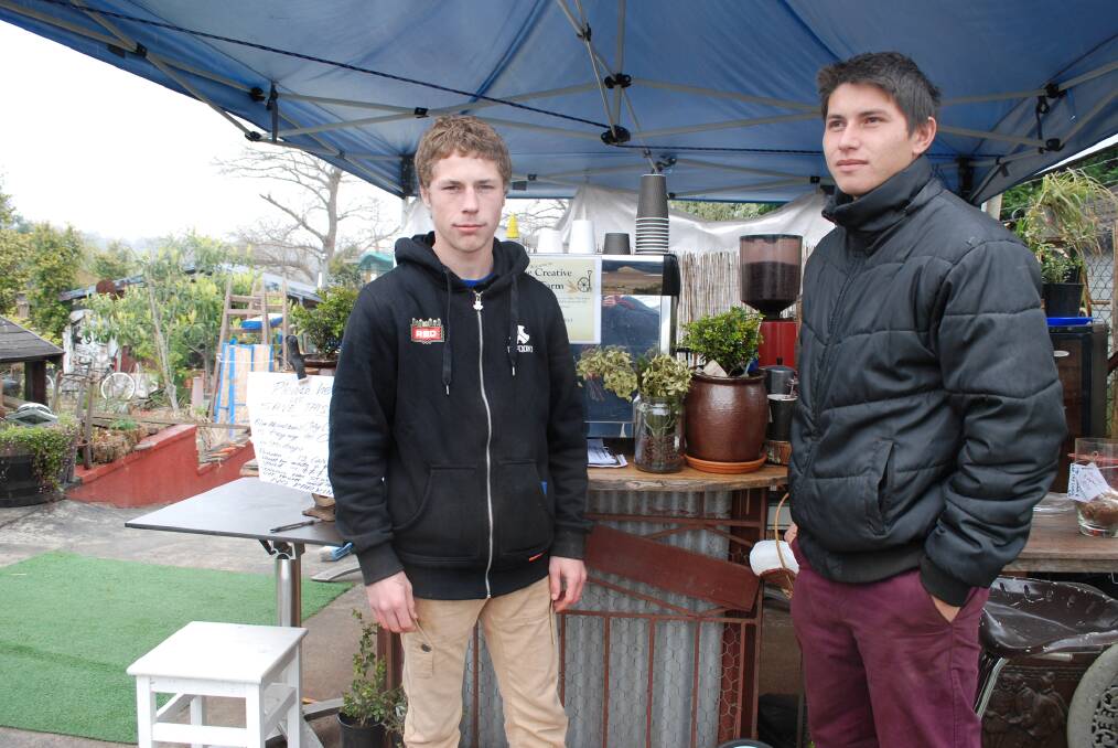 Ash Bookluck (right) and his 18-year-old employee, Gavin Wadeley, face the dole if forced to close. 