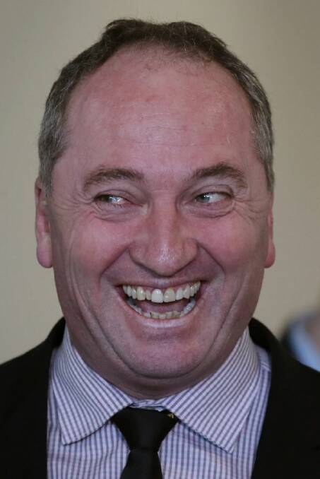 Deputy Prime Minister Barnaby Joyce at Parliament House in Canberra on Monday 29 May 2017. Photo: Andrew Meares 