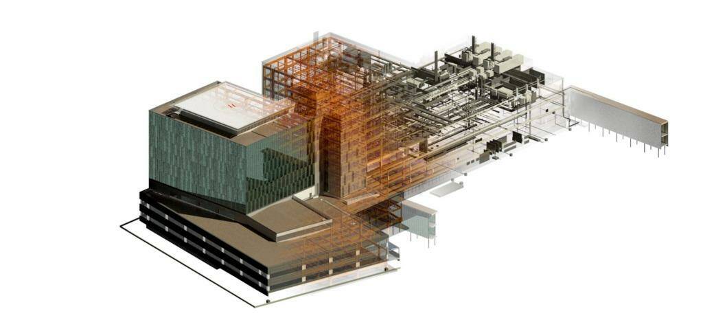 Building Information Modelling (BIM) was used at Christchurch Hospital in New Zealand.