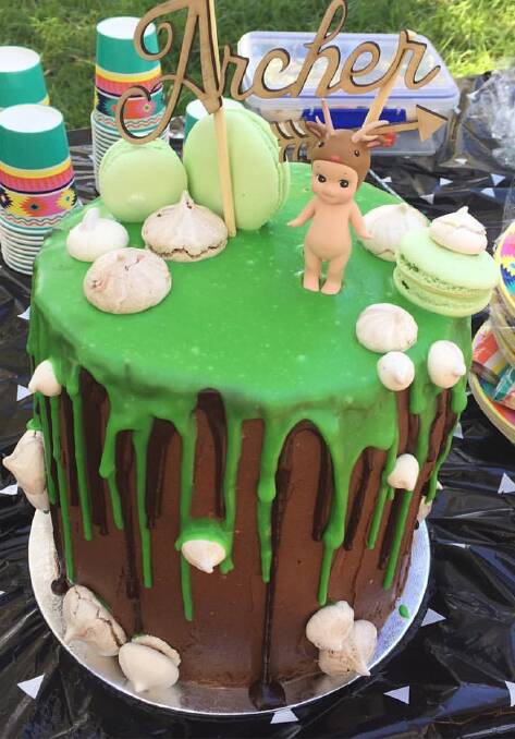 Green baby reindeer cake. Photo: Supplied