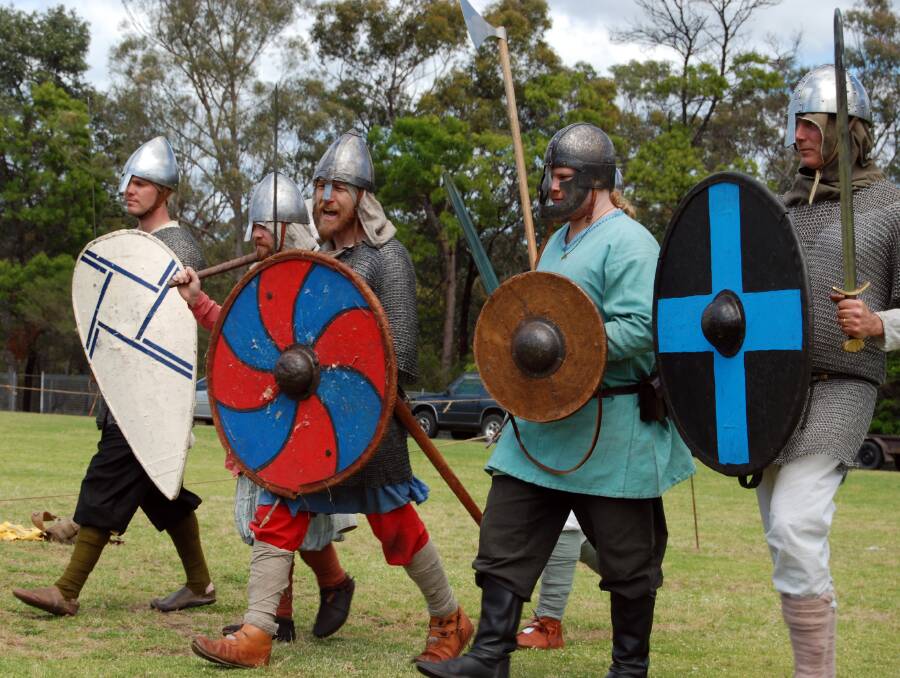 This bunch of marching knights made an appearance at the Winmalee Family Fun Day.