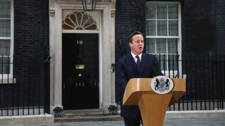 Prime Minister David Cameron gives a press conference following the results of the Scottish referendum. Photo: Getty Images