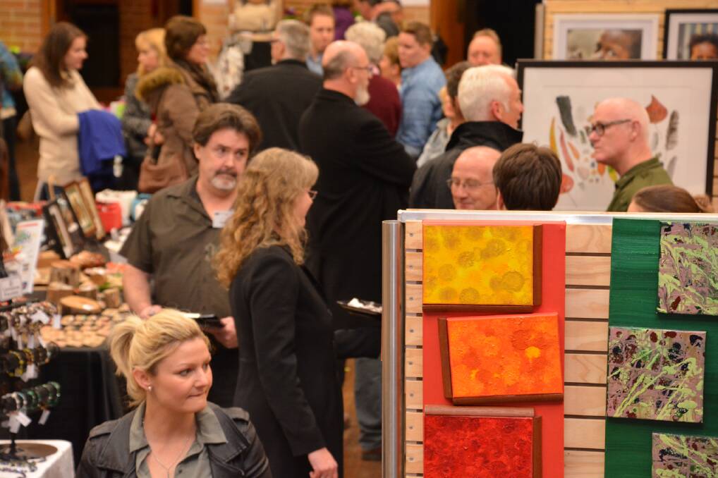 The crowd at Springwood Art Show's opening night on August 28.