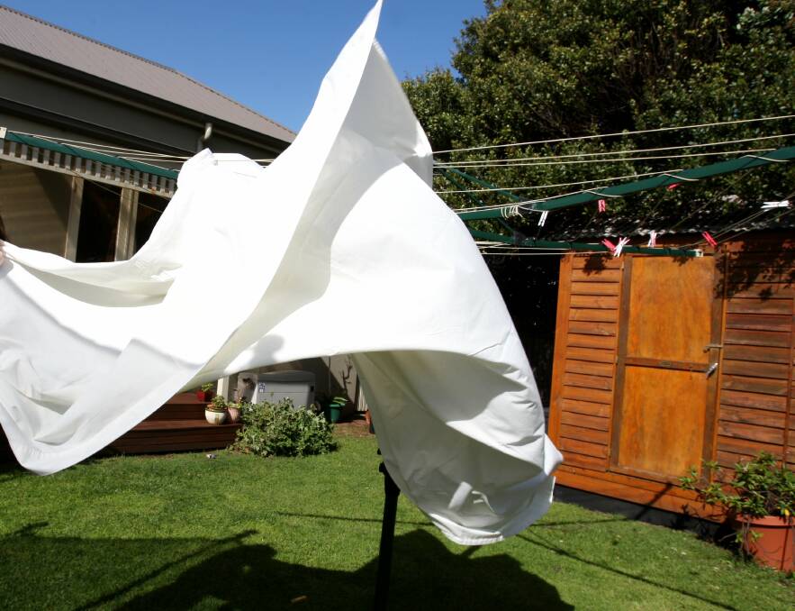 Go natural by pegging the washing on the line. Photo: FILE