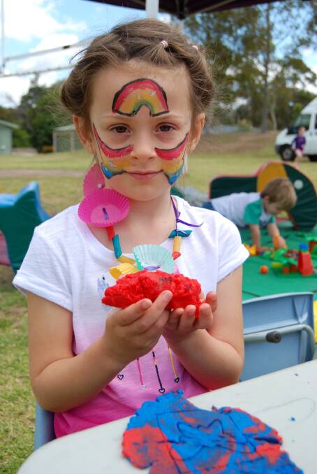 Winmalee's Eadi Hazell after she had her face painted at the Winmalee Family Fun Day.