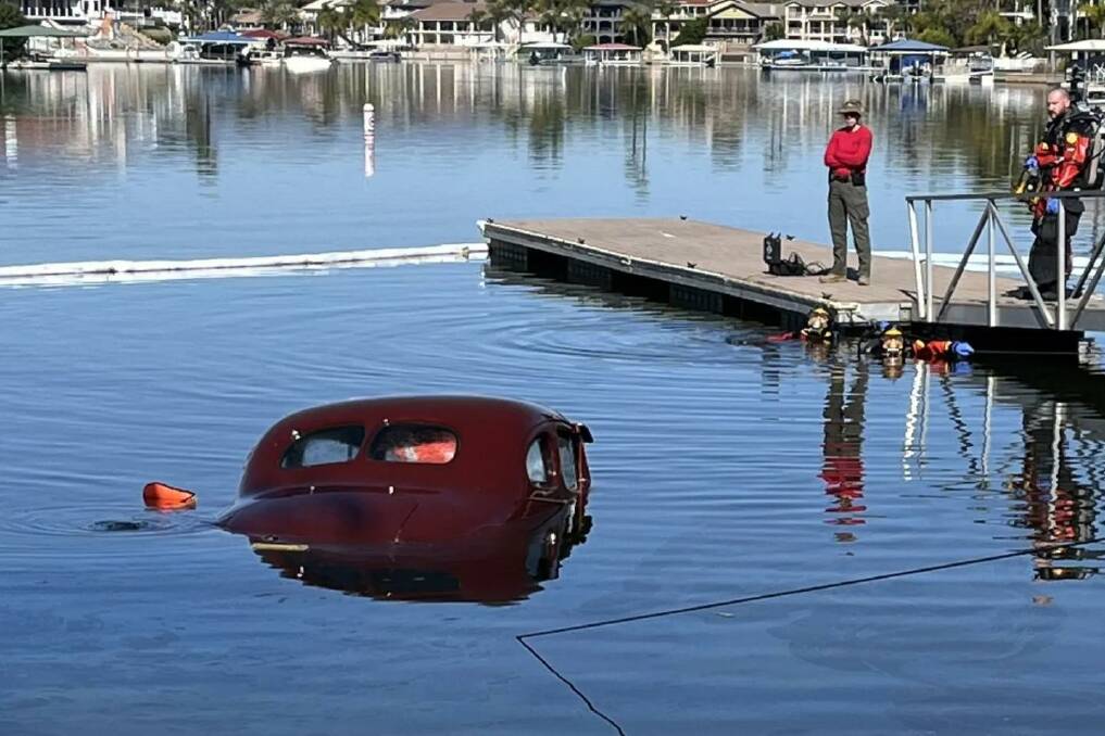 Owner accidentally sinks vintage car during photoshoot