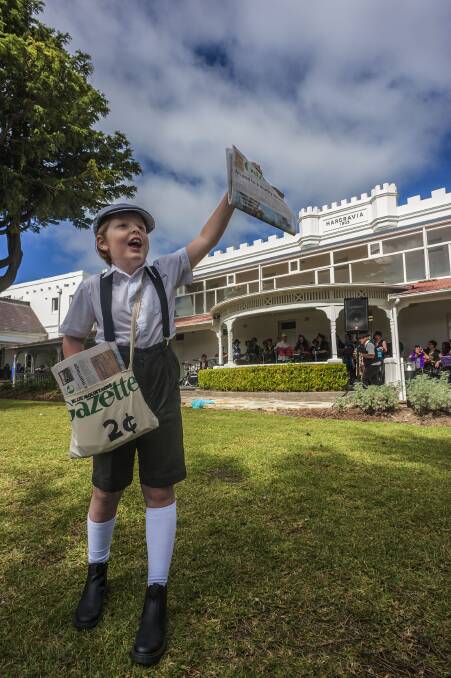 Blue Mountains Gazette "paper boy" Dorian Will-Webster of Hazelbrook won the award for best dressed child at the Charleston Challenge on Saturday.
