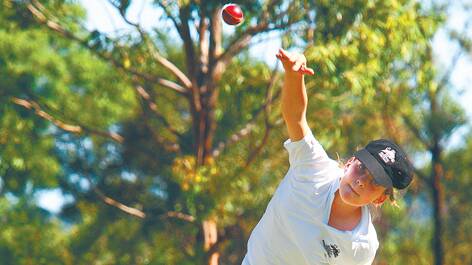 Talented 10-year-old bowler and Winmalee resident Millana Wylie in action. Photo: Garry Warrick.