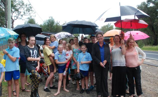 Candidate for Blue Mountains Trish Doyle with Hawkesbury Heights residents last week, after announcing Labor would commit $100,000 to a walking trail between Hawkesbury Heights and Winmalee Shopping Centre if Labor wins the state election in March.