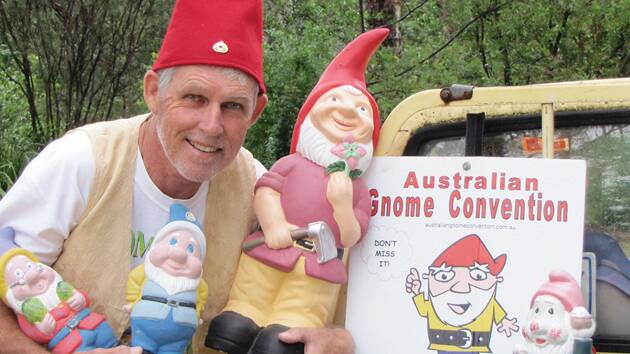 Gnome Master and Lower Blue Mountains Rotary Club member David Cook. Glenbrook's famous Australia Day Gnome Convention will be a feature of Rotary's 105th annual convention in Sydney next month.