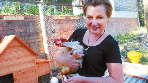 Teangi Chambers took her first 10 ex-factory farm hens into her foster home this month. 