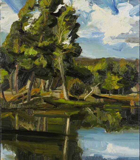 PRIDE OF PLACE IN PARLIAMENT: "Lithgow Wetlands" by Robert Malherbe is now part of NSW Parliament's permanent art collection. PHOTO: Supplied.