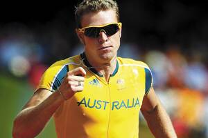 In the running: Joel Milburn competes at the 2008 Beijing Olympic Games. The former Faulconbridge resident was last week named in the Australian team for his second Olympics in London. Photo: Getty Images.