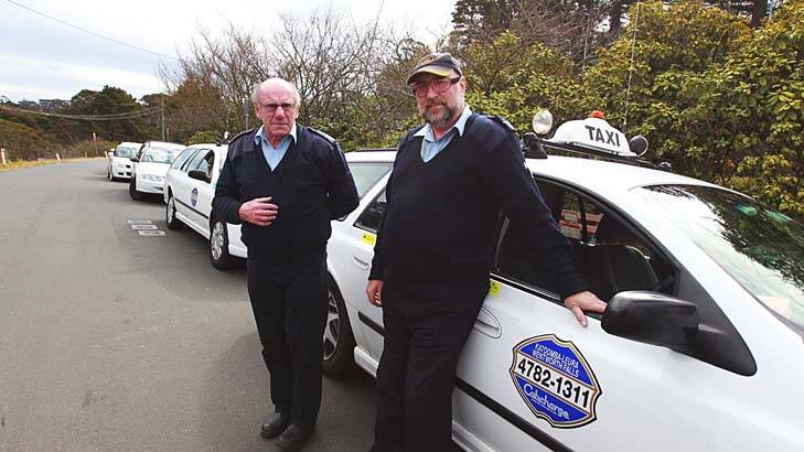 Mystery: drivers from the cab company Gary Tweddle used before he vanished. Photo: Ben Rushton
