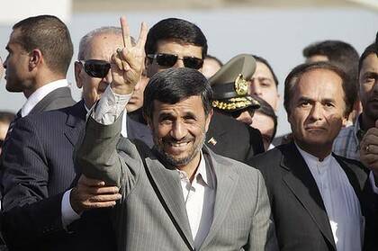 The Iranian President, Mahmoud Ahmadinejad.