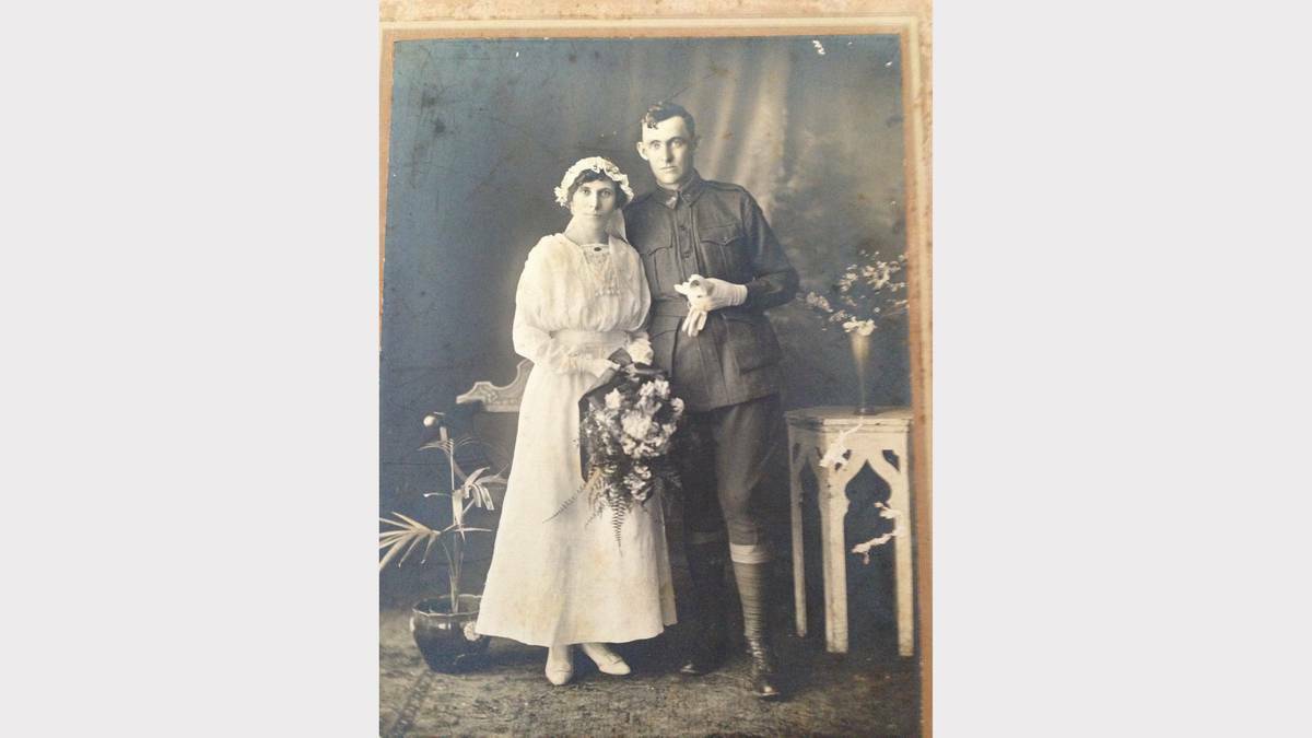 Cyril McCarthy and his wife Frances on their wedding day in 1919.