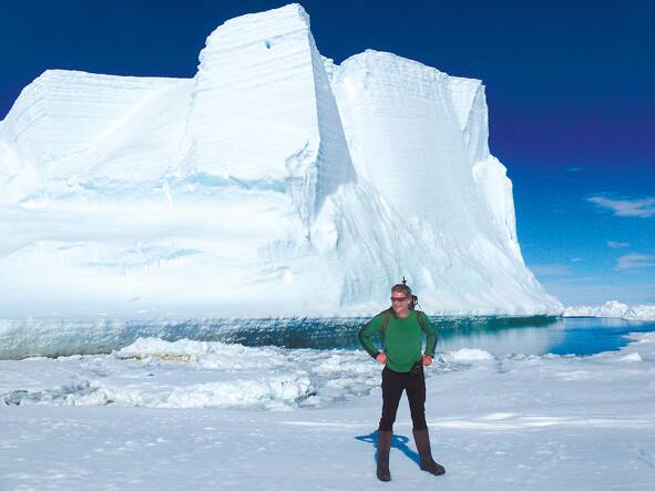 Dr Ben Maddison during a trip to the Antarctic two years ago.
