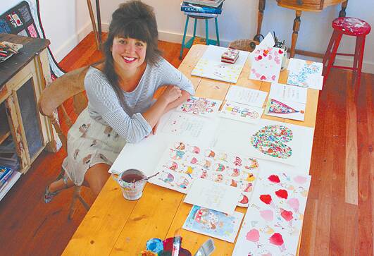 Inside the Katoomba treehouse studio where Meredith Gaston's works come to life. She's just released her second book, inspired by her life in the Mountains.