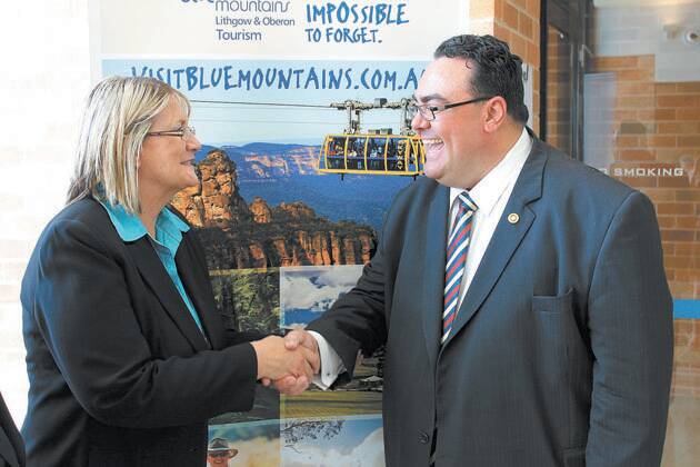 Federal MP Louise Markus with tourism chief Randall Walker.