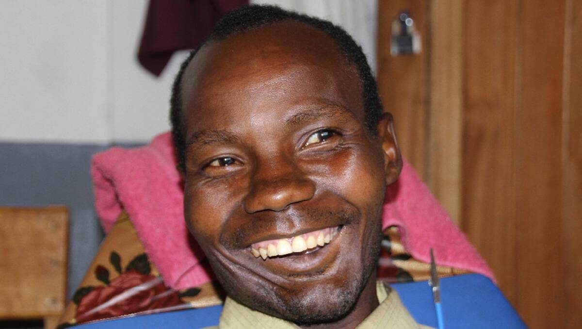 Congo teacher Jean Michel after his operation.