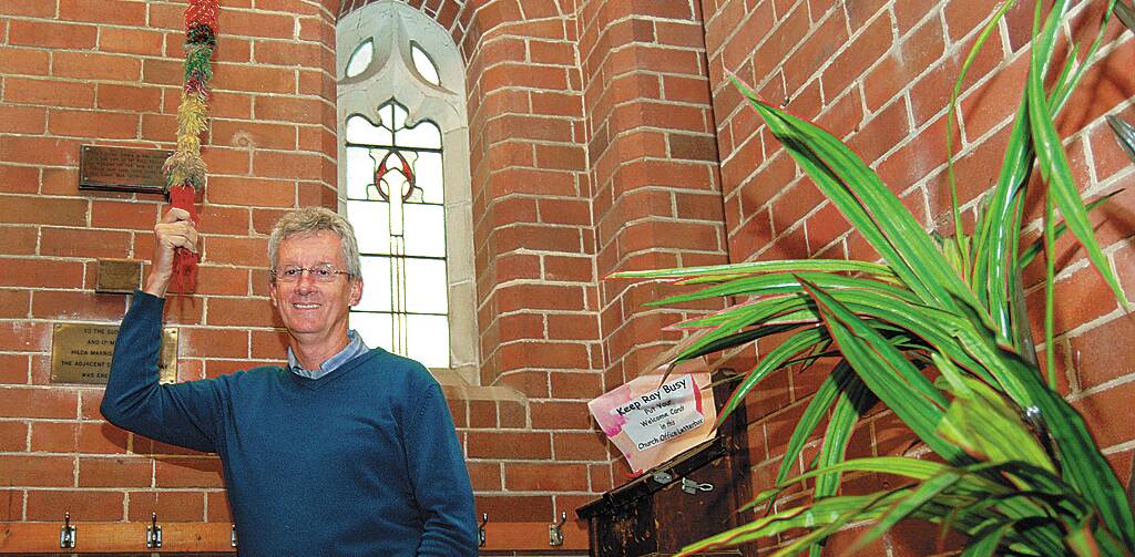Reverend Ray Robinson at St Hilda's Church in Katoomba will lodge a development application with council within months to modify the internal layout of the church's bell tower to accommodate a peal of six to eight swinging bells.