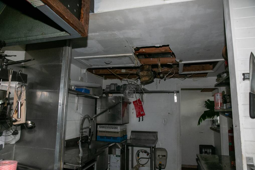 KITCHEN CLOSED: Damage to utilities in Moonlight's kitchen meant it had to be shut down indefinitely. Photo: Geoff Jones
