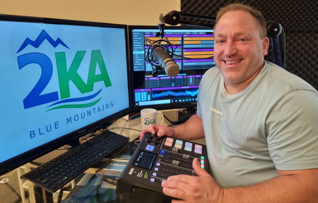 Back on the air: Nathan Rose, managing director of NOISE FM, which will relaunch 2KA in the Blue Mountains. 
