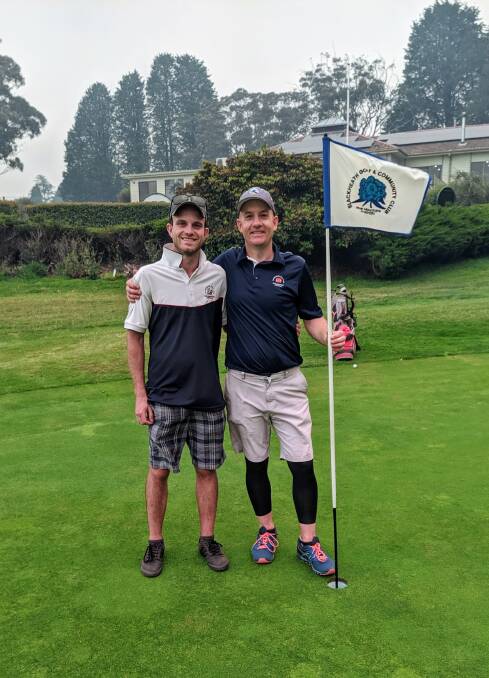 Golf buddies: Ben Cameron (right) with his son Blake previously completed The Longest Day challenge in 2019. 