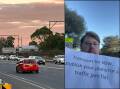 Left, traffic along the Great Western Highway near the turnoff to Springwood village. Right, Ward 3 Councillor Daniel Myles in one of his recent Facebook videos. Pictures supplied