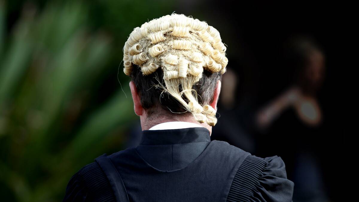 A barrister attends court. Picture by Darren Pateman