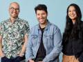 Canva co-founders Cameron Adams, 43, Cliff Obrecht, 37, and Melanie Perkins, 36, are in top 10 youngest Australian billionaires. Picture by Canva