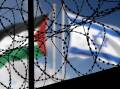 The Israel and Palestine flags behind a barbed wire fence. Picture Shutterstock