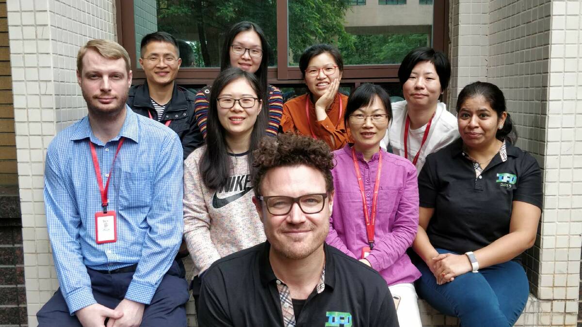 Lockdowns work: Former Wauchope resident Michael Robinson with some of his fellow teachers in China. Photo: Courtesy Michael Robinson