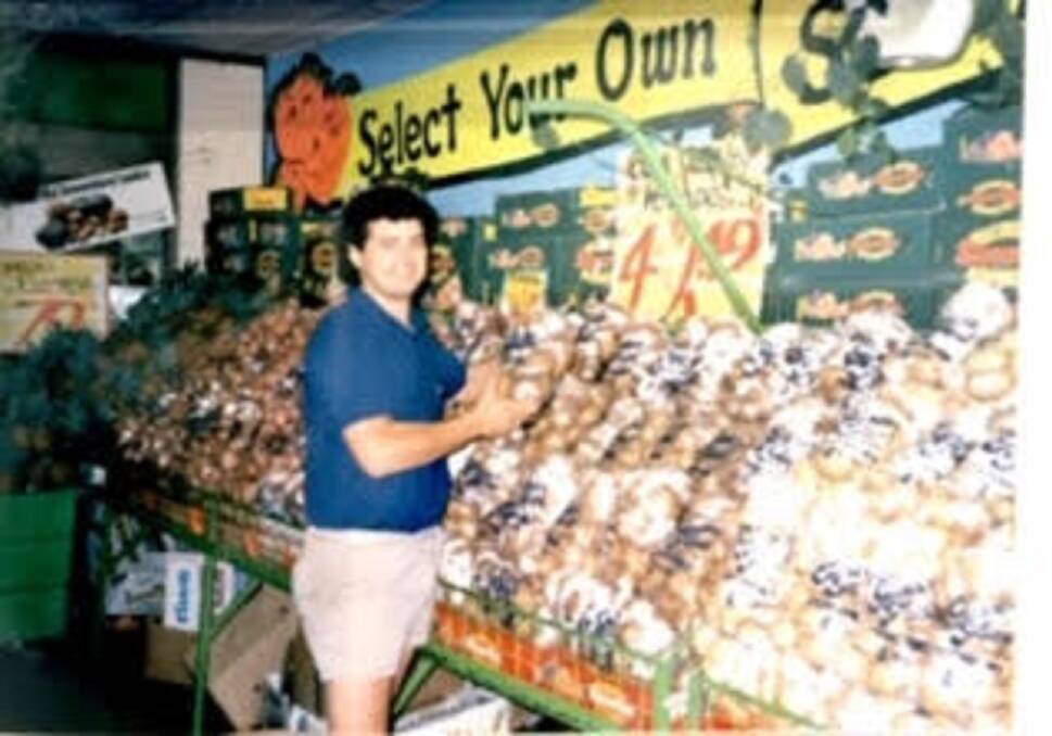 MARKET MAN: Frank Iaria at the Mt Druitt fruit and vegetable store in 1992.
