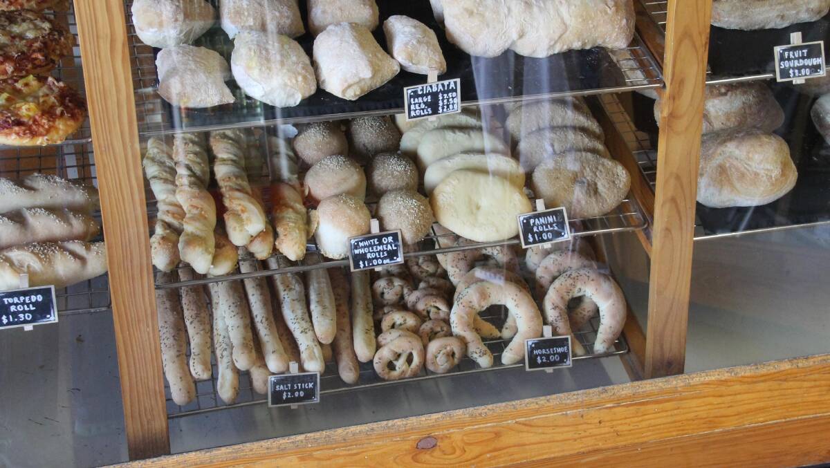Bread how it used to taste … a display in Tanunda’s Apex Bakery. 