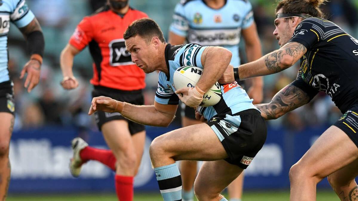 Representing: Sharks five-eighth James Maloney was one of five Cronulla players chosen in the Prime Minister's XIII. Picture: AAP Image