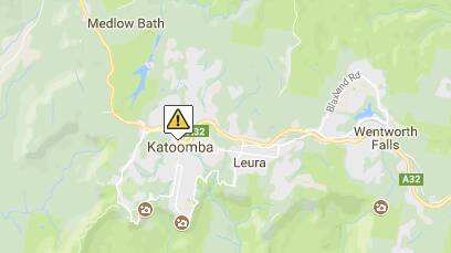 A map of where the accident occurred in Katoomba on Tuesday afternoon. Picture: Live Traffic NSW