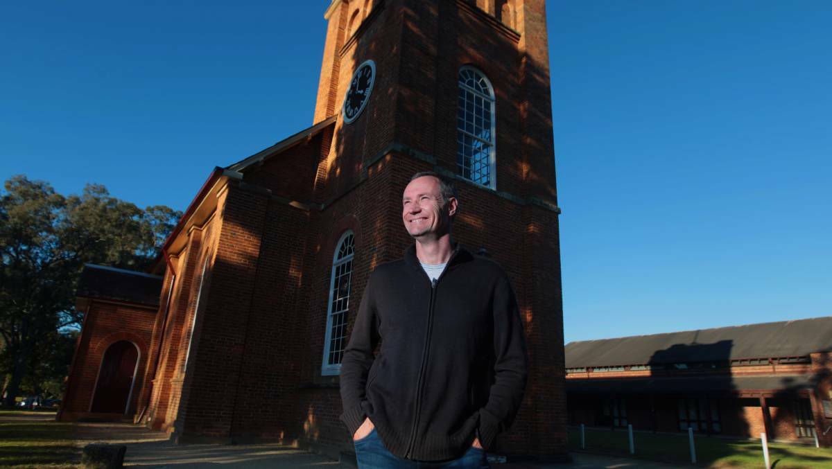 Keep the faith: Reverend Nigel Fortescue, of St Peter’s Anglican Church, Campbelltown. Picture: Simon Bennett