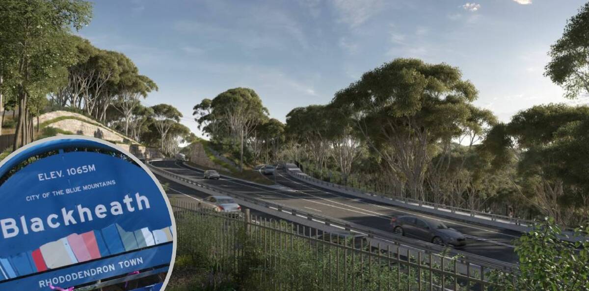 An artist's impression of part of the Great Western Highway duplication.