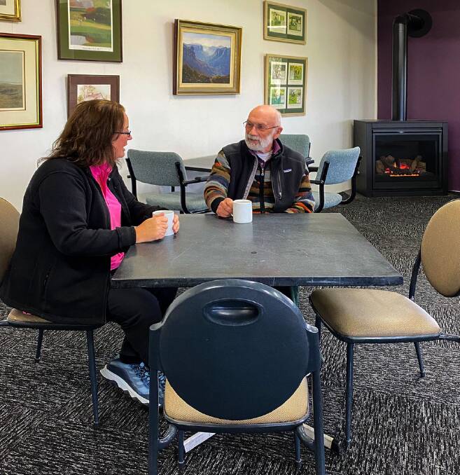 Fresh look: Administration manager Sheila Hayes and club president Colin Porter in the refurbished Wentworth Falls Country Club.