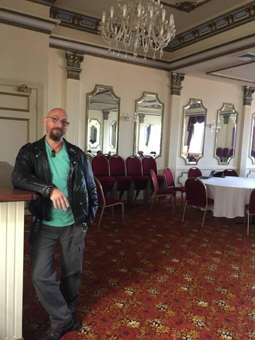 Leaning on the bar: Entertainment producer Bryan Cutts in the upgraded Le Salon Grand at the Palais Royale in Katoomba.
