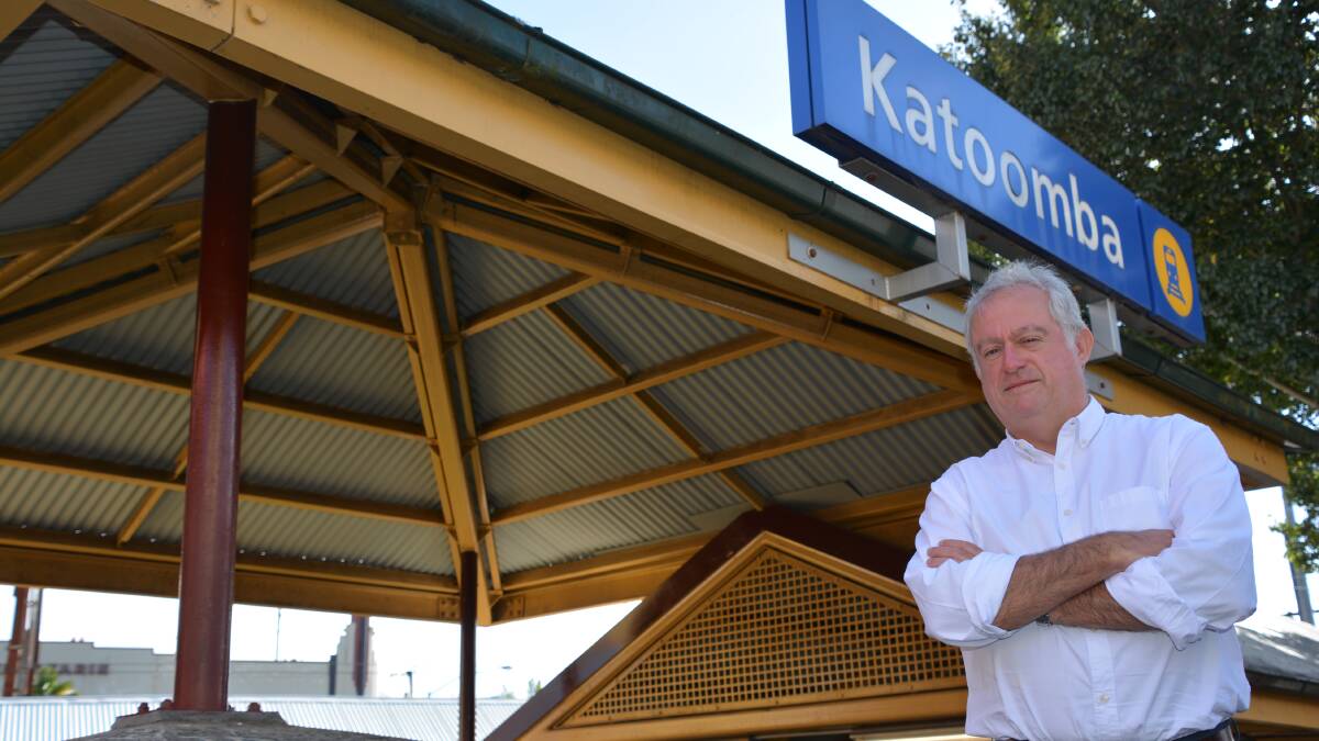 Mark Jarvis at Katoomba Station, where he and the chamber of commerce want to see a visitors centre.