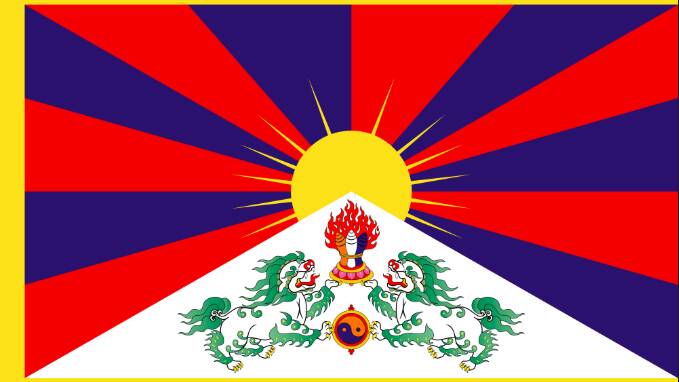 Tibetan flag to fly