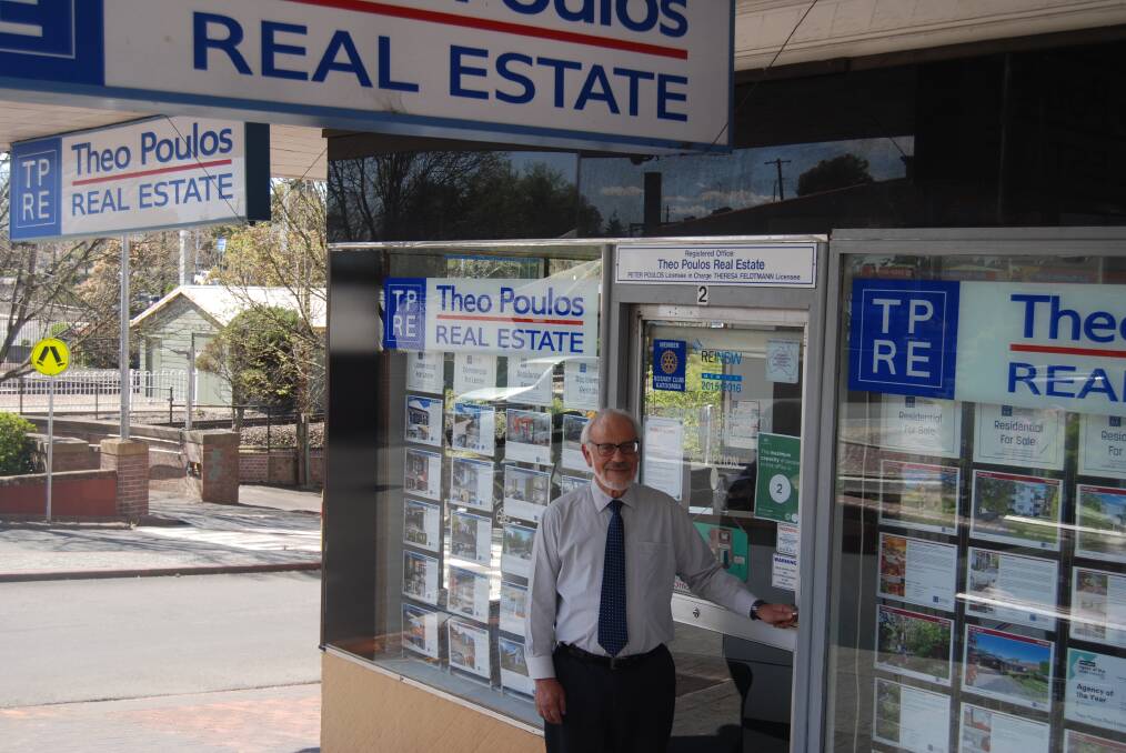 Peter Poulos outside Theo Poulos Real Estate in Katoomba.