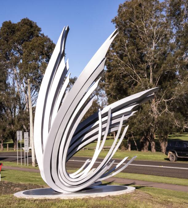 Moruya (Place of Black Swan): This Terrance Plowright sculpture now sits in front of the Eurobodalla Shire Council Regional Art Gallery.